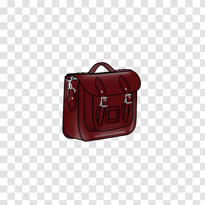 Leather Handbag Briefcase Satchel - Unisex - Red Transparent PNG