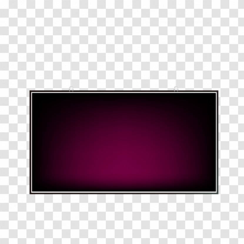 Purple Rectangle Ceiling - Fixture - With A Rope Hanging Up Picture Frames Transparent PNG