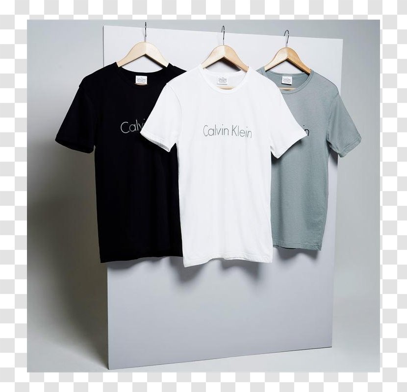 T-shirt Sleeve Calvin Klein Crew Neck Transparent PNG