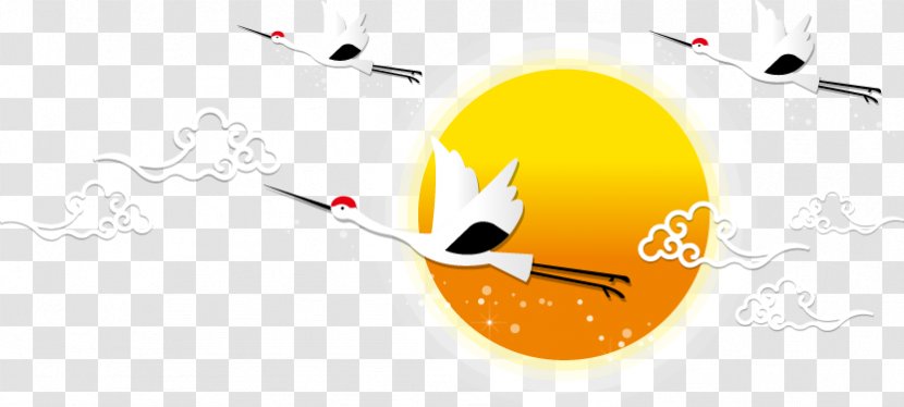 China Crane Sunrise - Logo - Wind Flying Transparent PNG