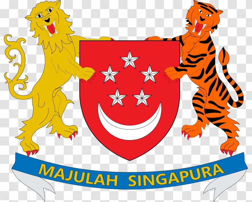 Coat Of Arms Singapore Flag Lion Head Symbol - National - Asean Transparent PNG