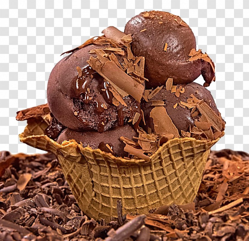 Ice Cream Cone Gelato Chocolate - Flavor - Delicious Cake Transparent PNG