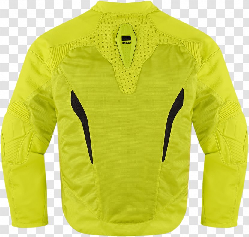 Leather Jacket Outerwear Polar Fleece Cardigan - Active Shirt - Yellow Transparent PNG