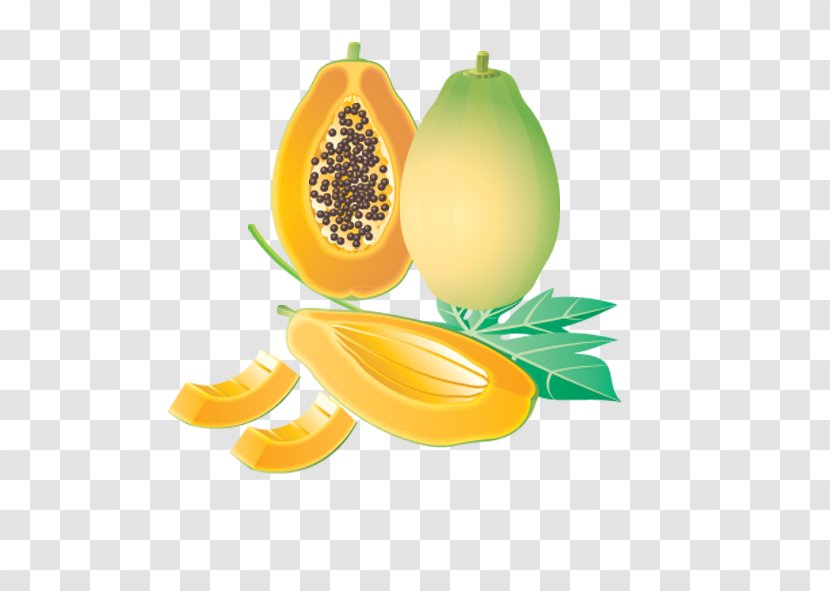 Papaya Tropical Fruit Clip Art - Citrus Transparent PNG