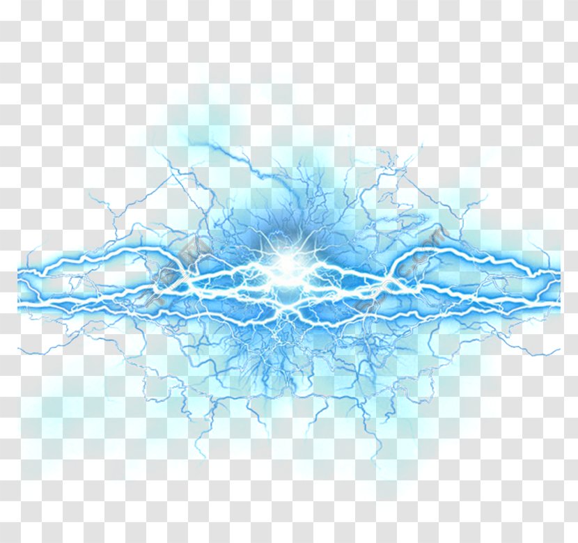 Lightning Blue - Water - Cross Light Effect Transparent PNG