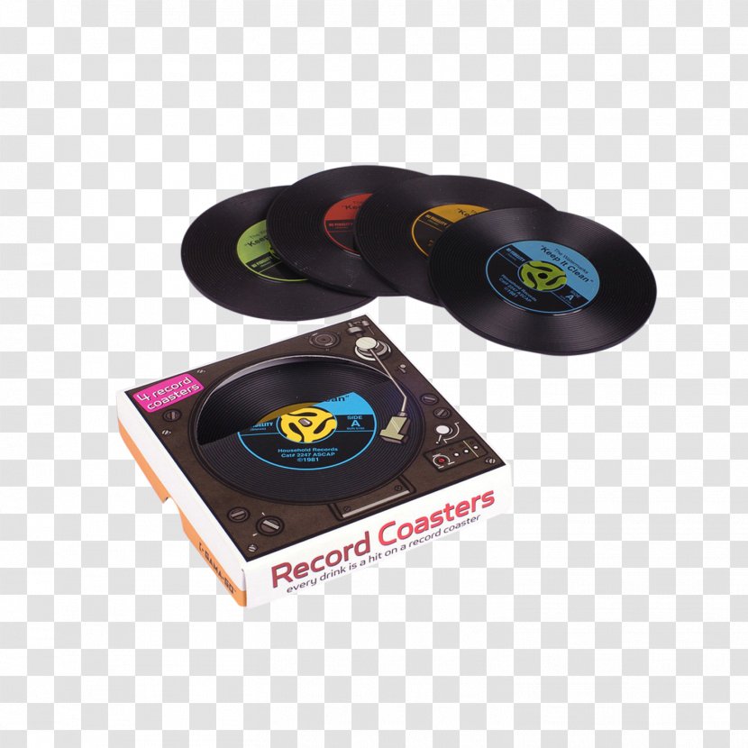 Phonograph Record Coasters Vinyl Group Place Mats Gift - La Panchita Records Transparent PNG