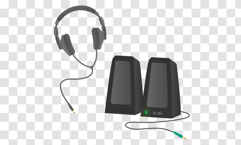 Headphones Loudspeaker Phone Connector Audio Desktop Computers - Headset - Earphone Speaker Transparent PNG