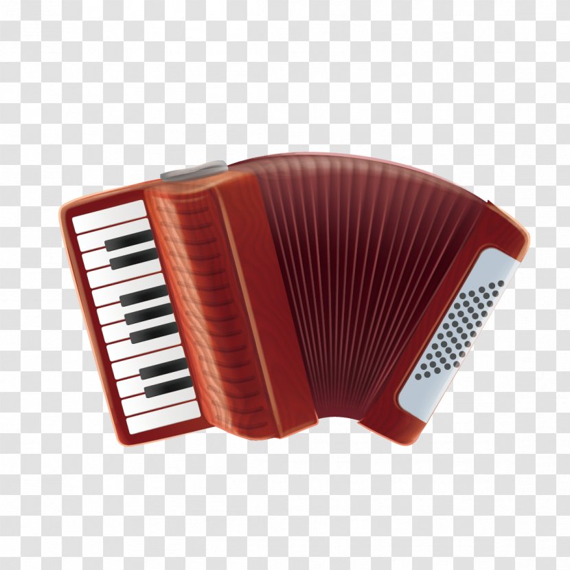 Diatonic Button Accordion Musical Instrument - Flower - Vector Transparent PNG