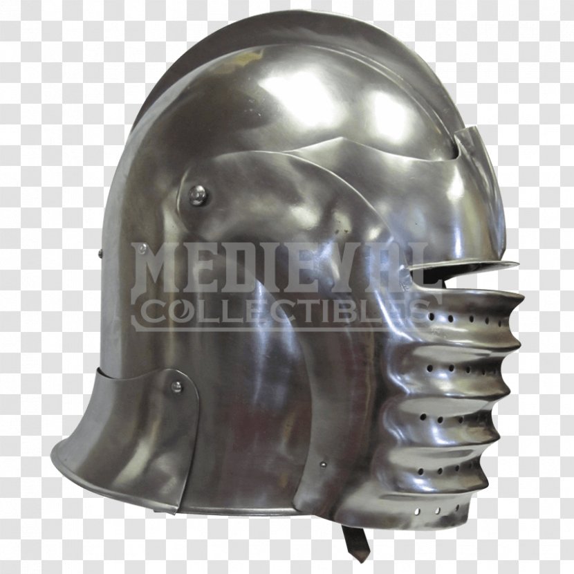 Helmet Middle Ages Components Of Medieval Armour Sallet Knight - Bascinet Transparent PNG