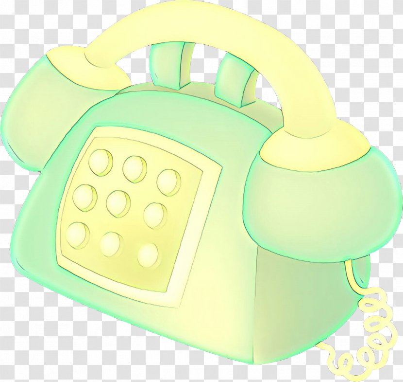 Green Telephone Yellow Clip Art Corded Phone - Small Appliance Transparent PNG