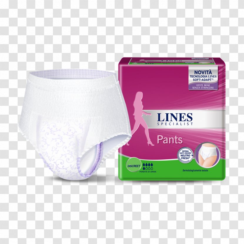Lines Diaper Hygiene Urine Urinary Incontinence - Clothing Transparent PNG