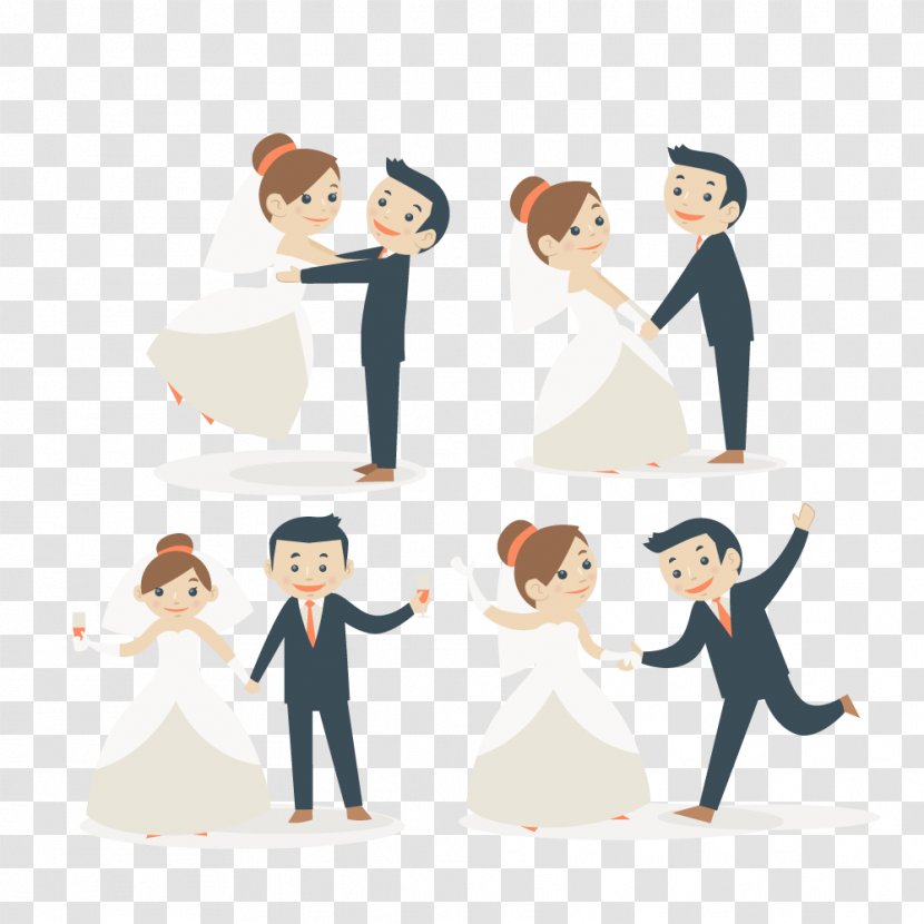 Cartoon Marriage Illustration - Tree - Vector A Couple Transparent PNG