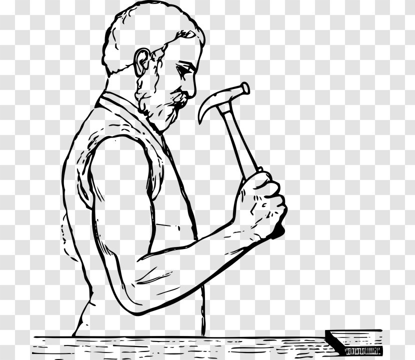 Hammer Clip Art - Human - Worker,hammer,carpenter Transparent PNG