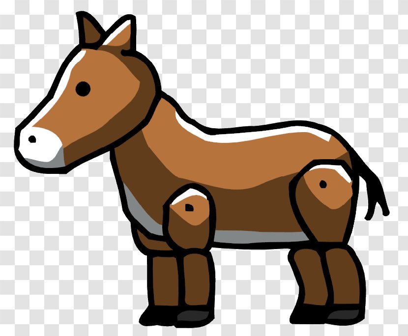 Mustang Scribblenauts Foal Mule Stallion - Pack Animal - Donkey Transparent PNG