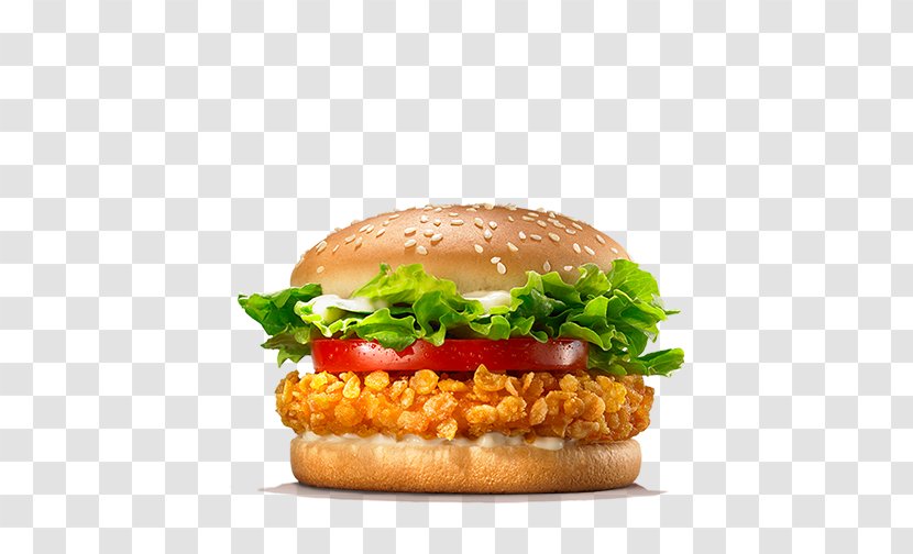 Chicken Sandwich Whopper Hamburger Burger King Specialty Sandwiches Crispy Fried - Salmon Transparent PNG