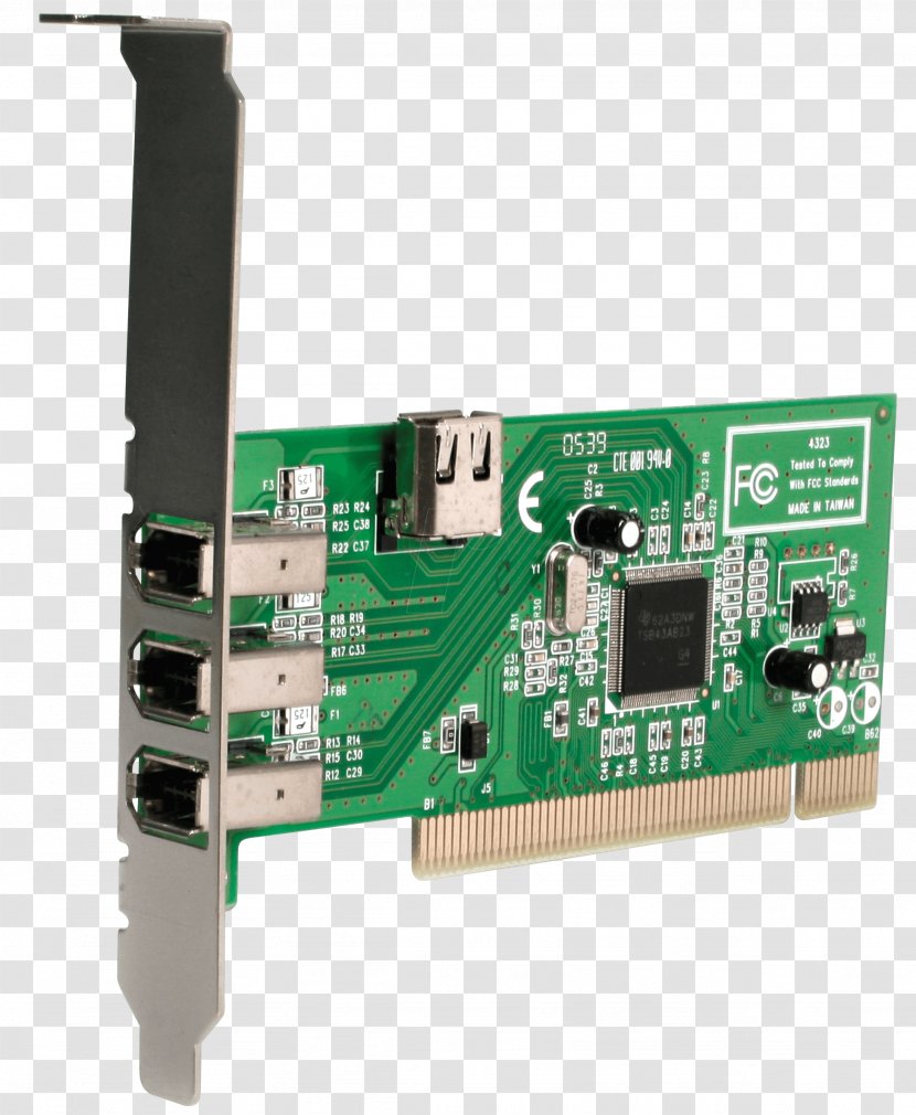 IEEE 1394 Conventional PCI ExpressCard Computer Port Expansion Card - Adapter - USB Transparent PNG