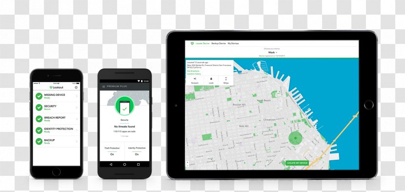 Smartphone Lookout Handheld Devices Mobile Security Antivirus Software - Electronic Device Transparent PNG