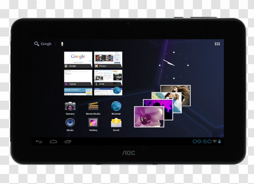 AOC Breeze MW1031-3GP 3G International Computer Android - Tablet Transparent PNG