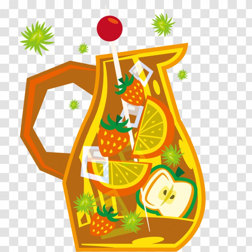 Sangria Orange Juice Cocktail - Fruit - Vector Dining Cup Transparent PNG