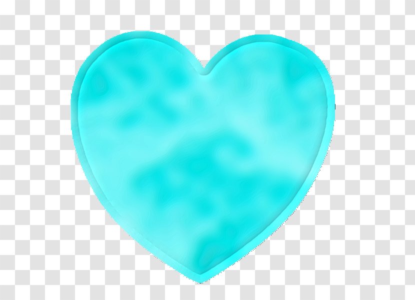Turquoise - Aqua - Coeur Transparent PNG