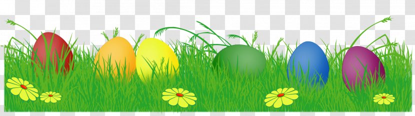 Easter Bunny Egg Hunt Clip Art - Holiday - Eggs With Grass Clipart Picture Transparent PNG