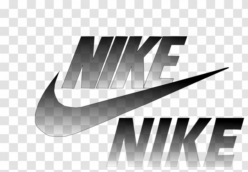Logo Letter Word Nike - Black And White Transparent PNG