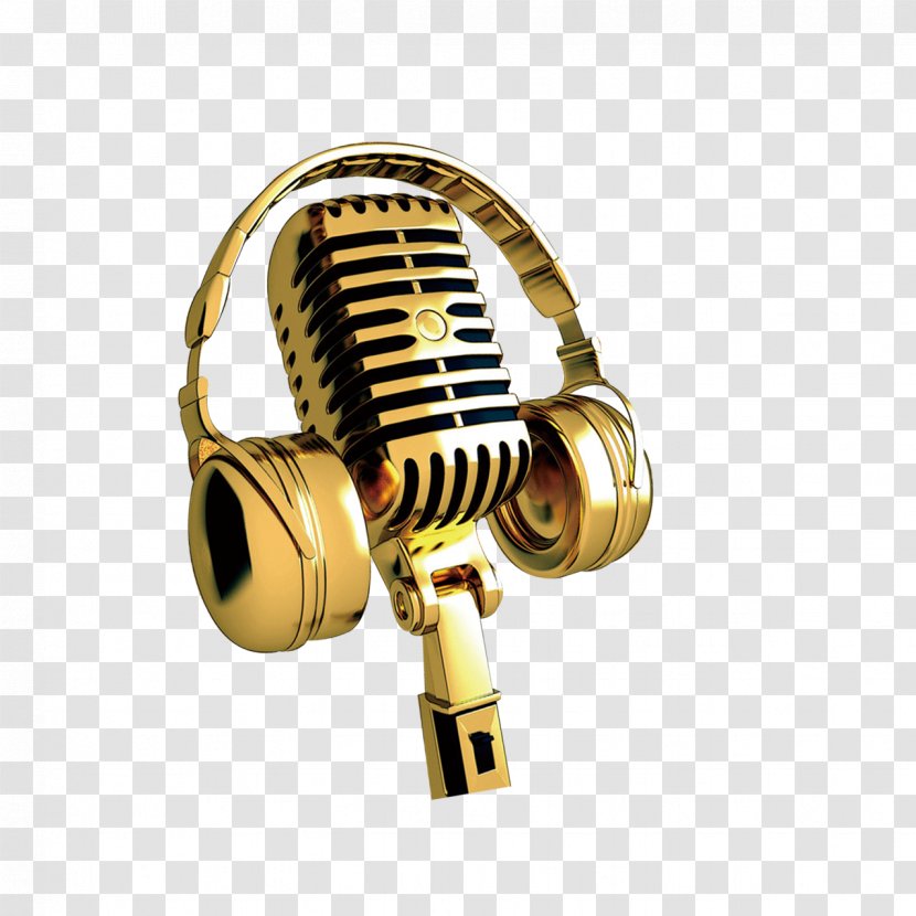 Microphone - Frame - Golden Transparent PNG