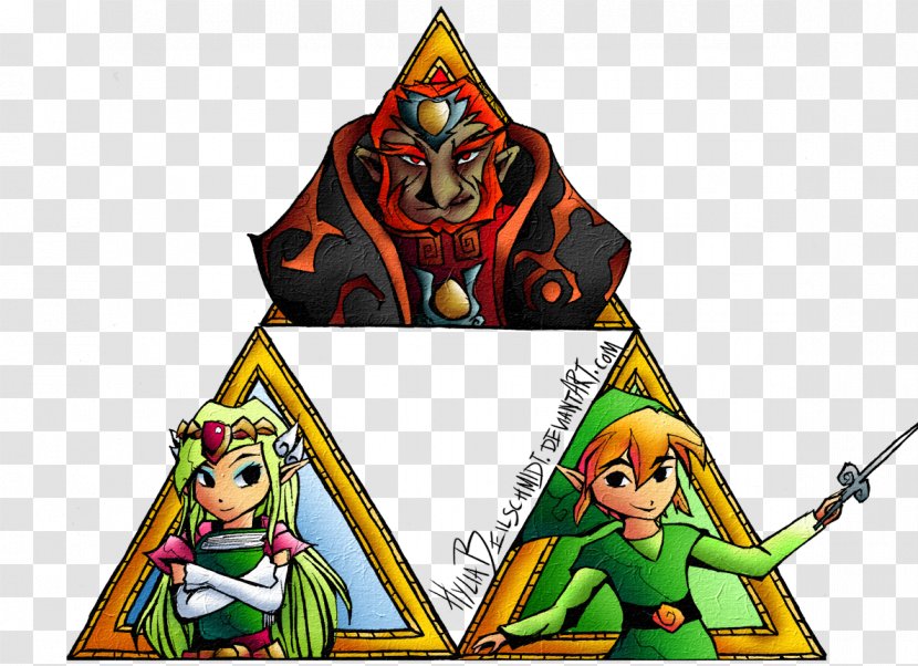 Link Triforce Princess Zelda The Legend Of Zelda: Wind Waker Courage - Drawing Transparent PNG