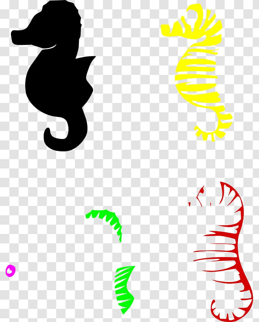 Seahorse Beak Line White Clip Art - Fish Transparent PNG