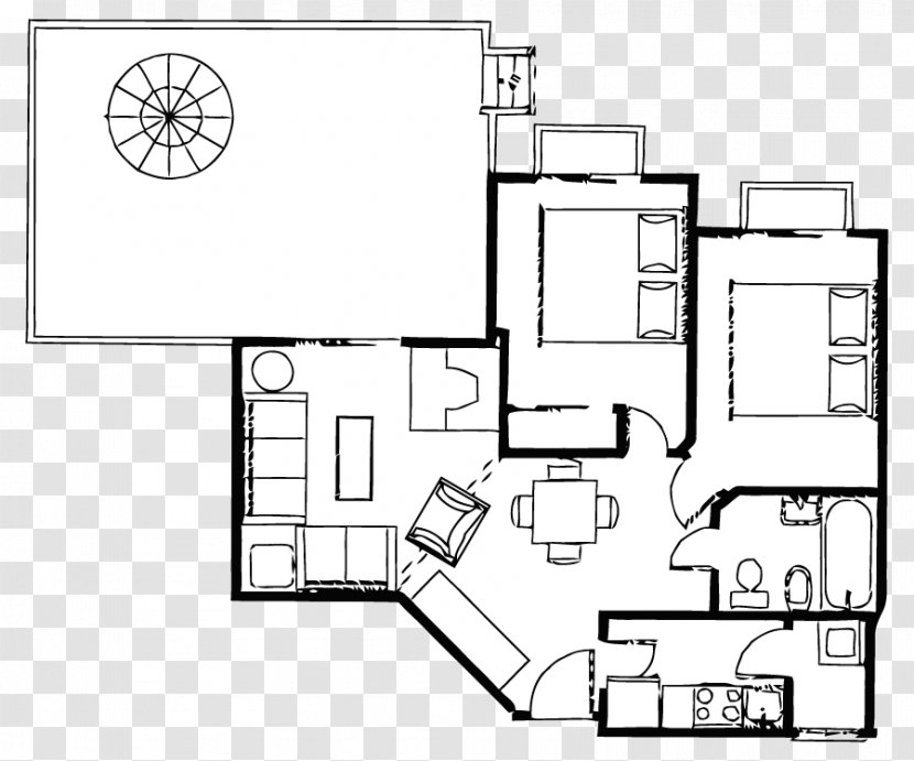Architecture Paper Floor Plan Technical Drawing - Rectangle - Aircondition Transparent PNG