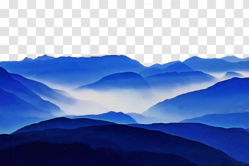 Mountainous Landforms Blue Nature Sky Mountain - Hill Atmospheric Phenomenon Transparent PNG