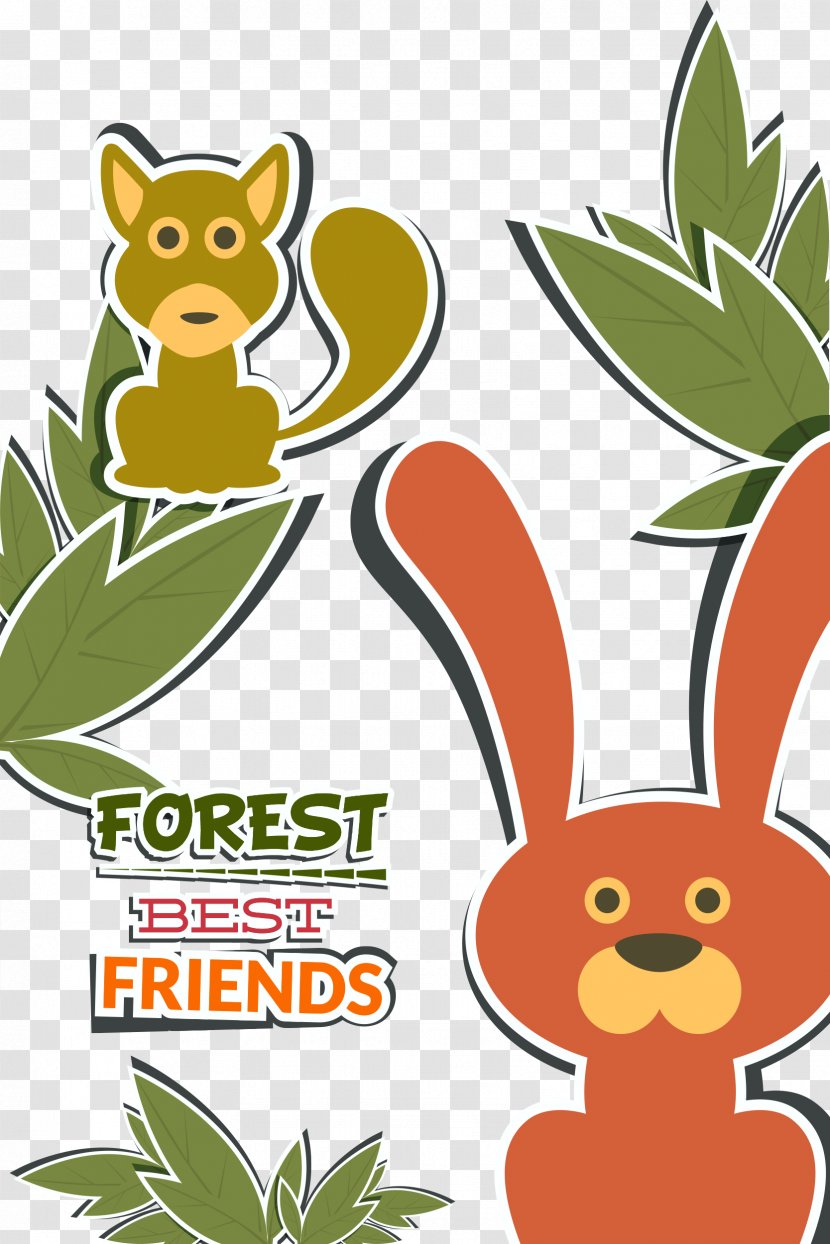 Illustration - Rabbit - Forest Friends Bunny Vector Transparent PNG