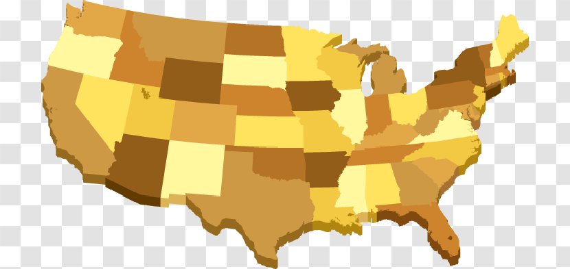 United States Map Royalty-free Clip Art - Raisedrelief Transparent PNG