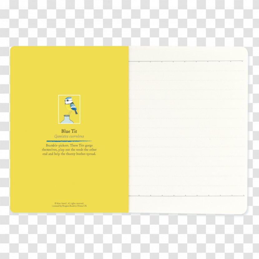 Paper Notebook Bird Penguin - Yellow - Peter Rabbit Series Transparent PNG