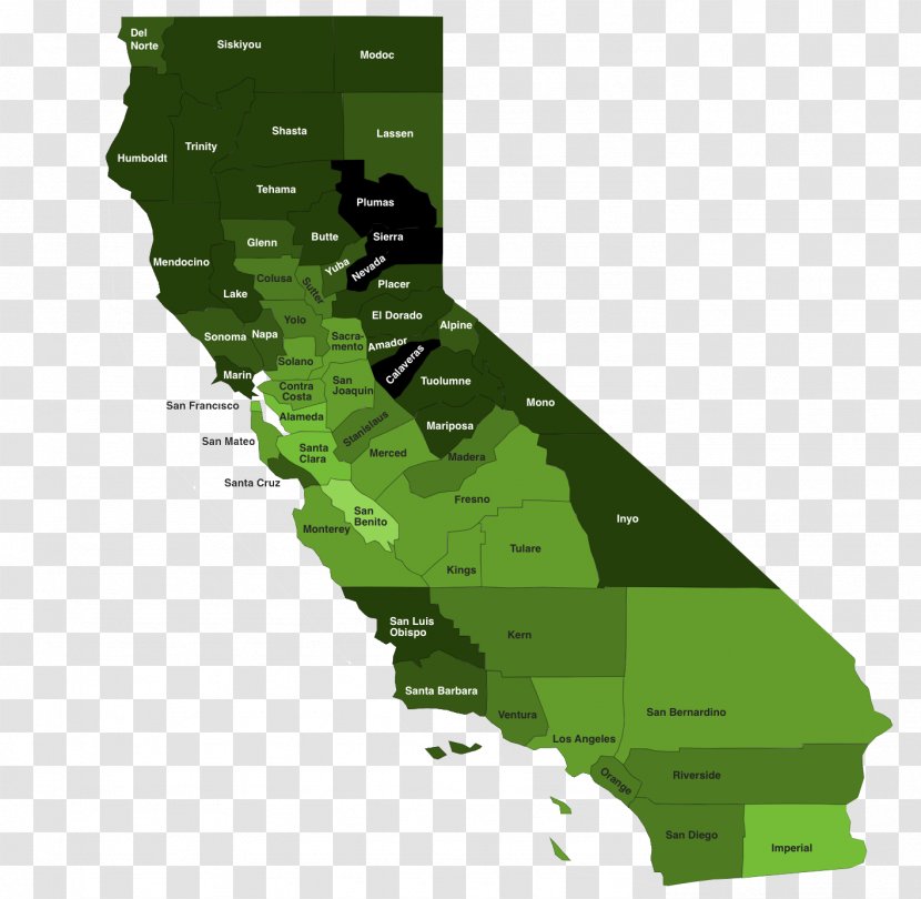 United States Presidential Election In California, 2016 Map County Politics - Voting Transparent PNG