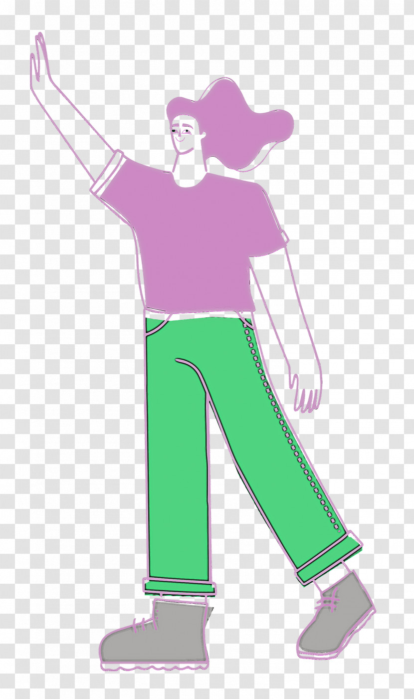 Girl Standing Transparent PNG