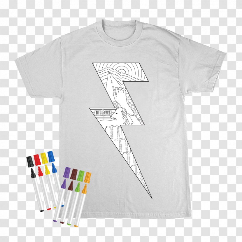 T-shirt The Killers Hoodie Wonderful Top - Lightning Bolt Transparent PNG