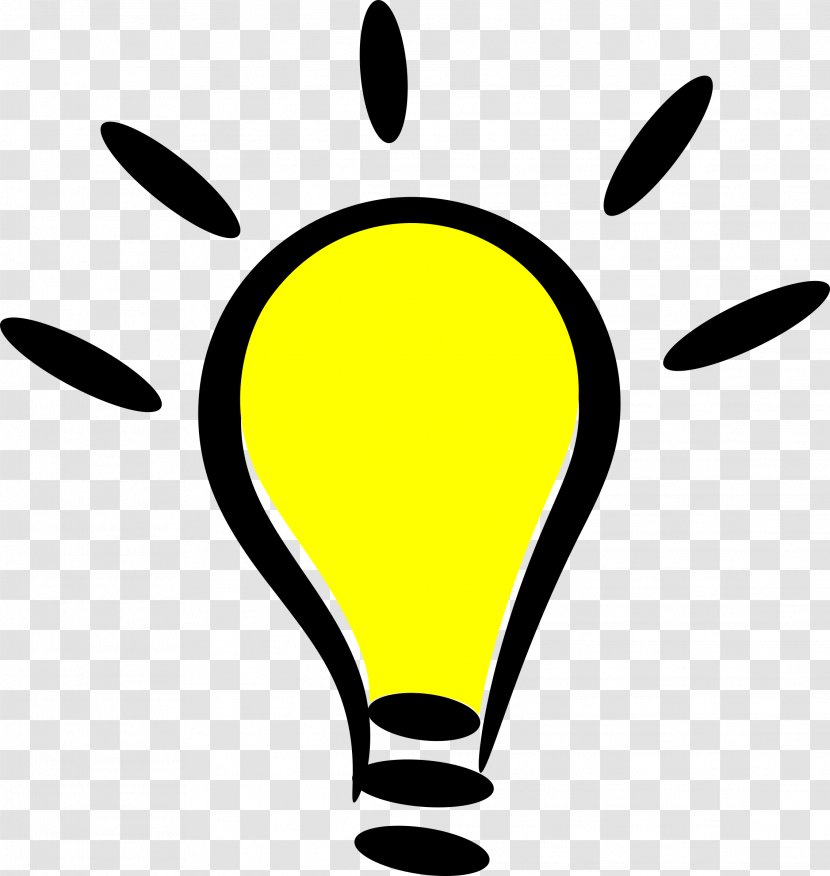 Incandescent Light Bulb Lighting Clip Art - Yellow - File Transparent PNG