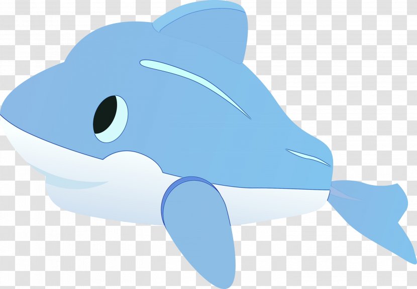 Blue Clip Art Marine Mammal Dolphin Cetacea - Fish Common Dolphins Transparent PNG