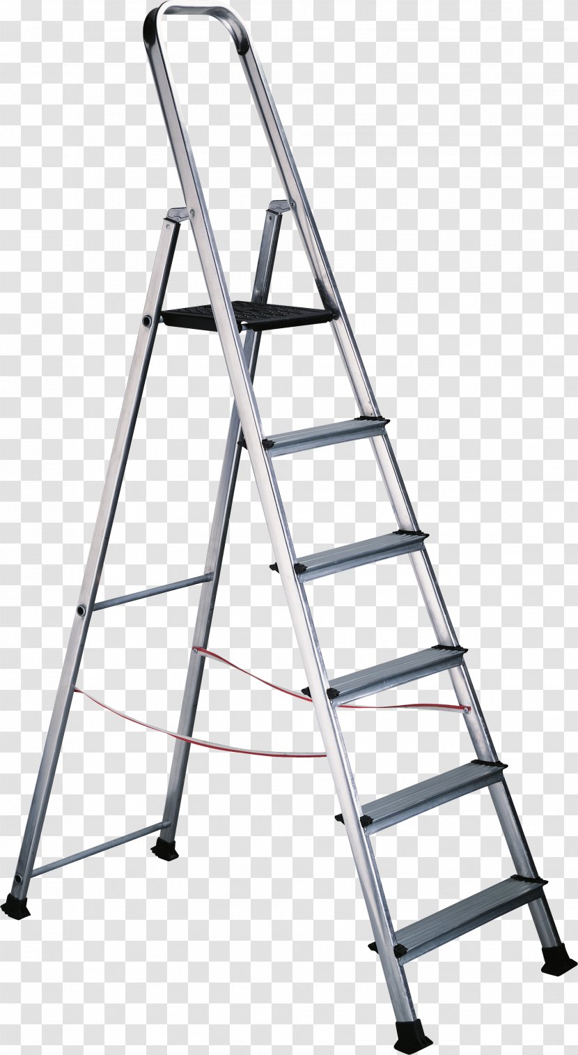 Attic Ladder Stairs - Black And White - Step Transparent PNG