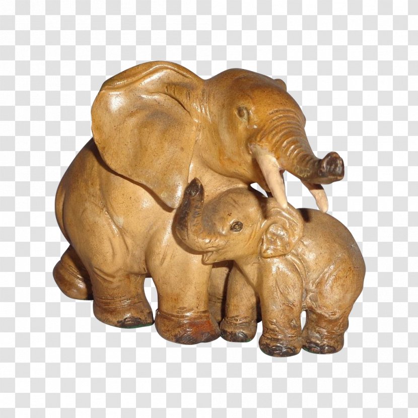 Indian Elephant Sculpture Figurine Art - Mammal - Child Transparent PNG