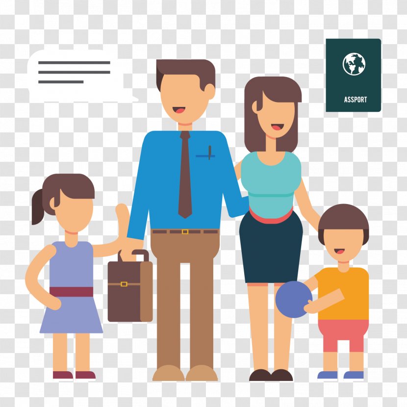 Family Illustration - Male - Vector Pattern Material Abroad Travel Transparent PNG