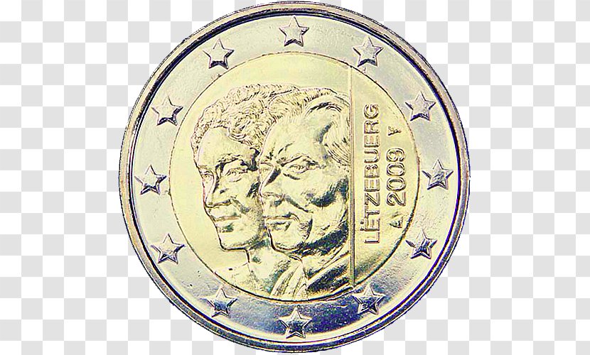 2 Euro Coin Luxembourgish Coins Commemorative - Money - 200 Transparent PNG