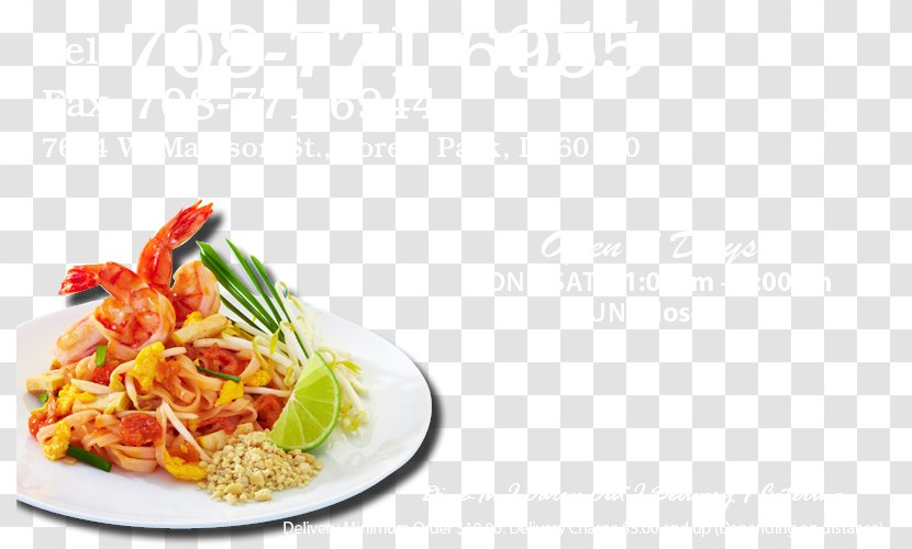 Thai Cuisine Pad Vegetarian Dish Restaurant - Vegetable - Food Transparent PNG