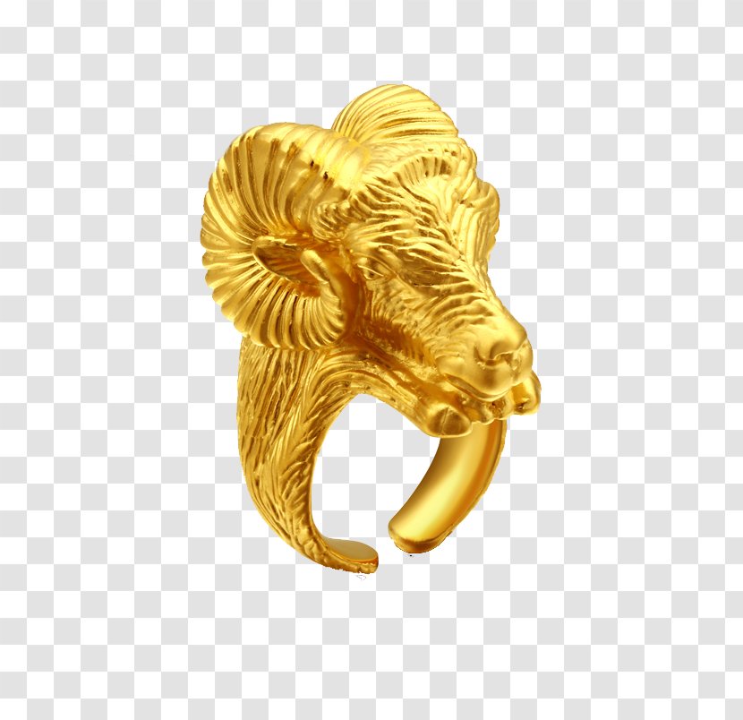 Gold Goat Ring Diamond Sheep Transparent PNG