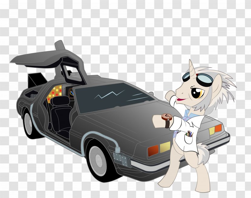 Dr. Emmett Brown Marty McFly Pony Back To The Future DeLorean Time Machine - Motor Vehicle - Toy Transparent PNG