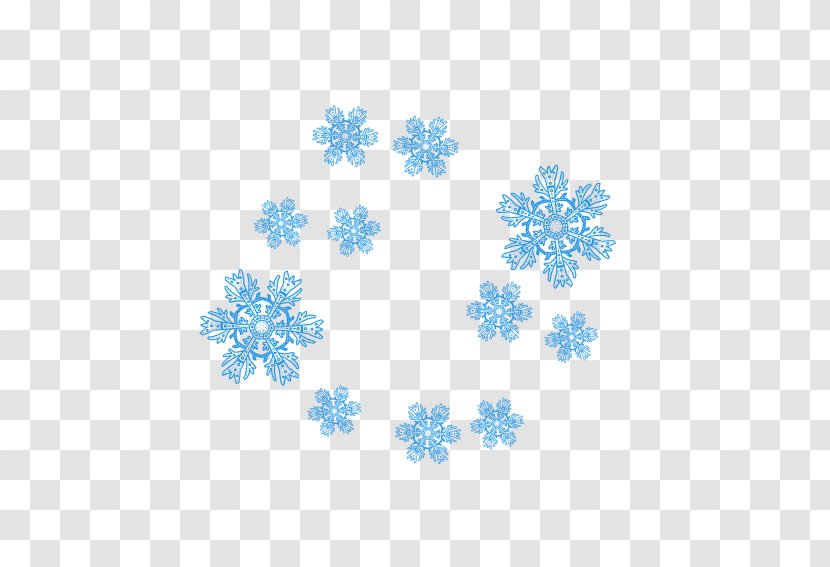 Symmetry Pattern - Blue - Snowflakes Transparent PNG