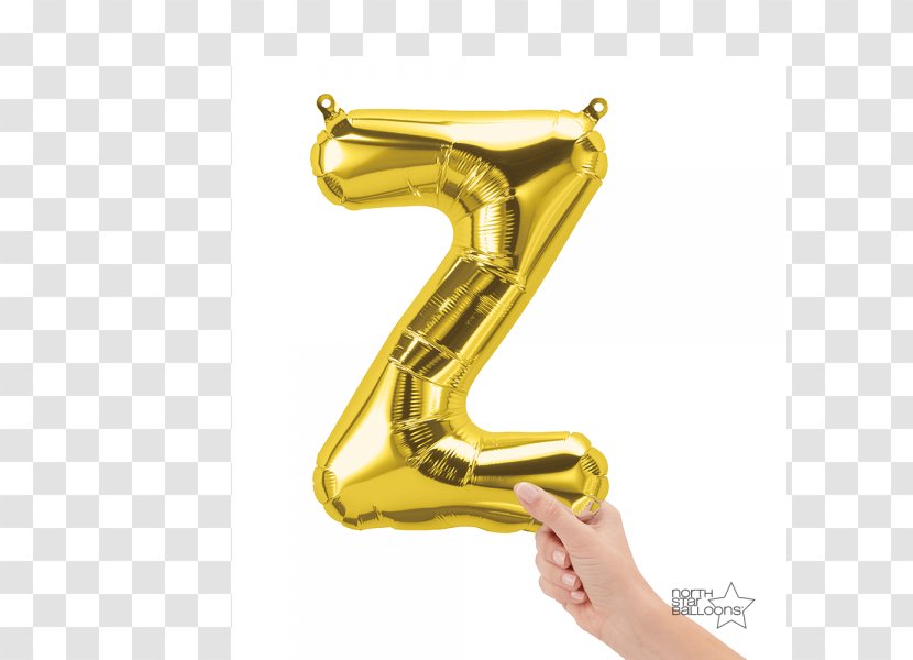Gold Letter Number View 34 Balloon Transparent PNG