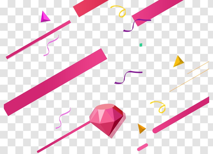 Ribbon Designer - Cartoon - Free Floating Diamond Digging Transparent PNG