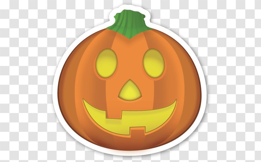 Apple Color Emoji Sticker Smiley Emoticon - Jack O Lantern Transparent PNG